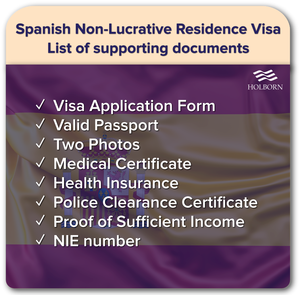spanish non lucrative residence visa